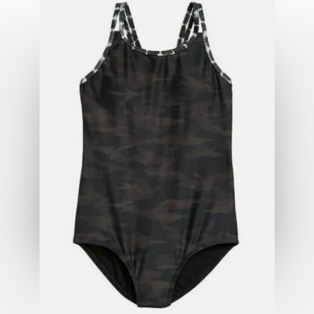 NWT Athleta  Girl Camo Tie Dye One piece Swimsuit size XS/6
